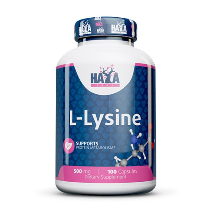 HAYA LABS L-Lysine 500 mg / 100 Vcaps